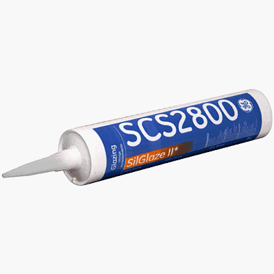 GE SCS2800 SilGlaze II Silicone Sealant, 10.1 fl oz Tube, Aluminum