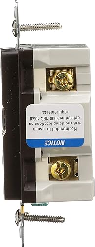 Miniatura 3 de Eaton GFCI - Receptáculo dúplex de autoprueba 20A -125V con placa de pared de tamaño estándar, color marrón