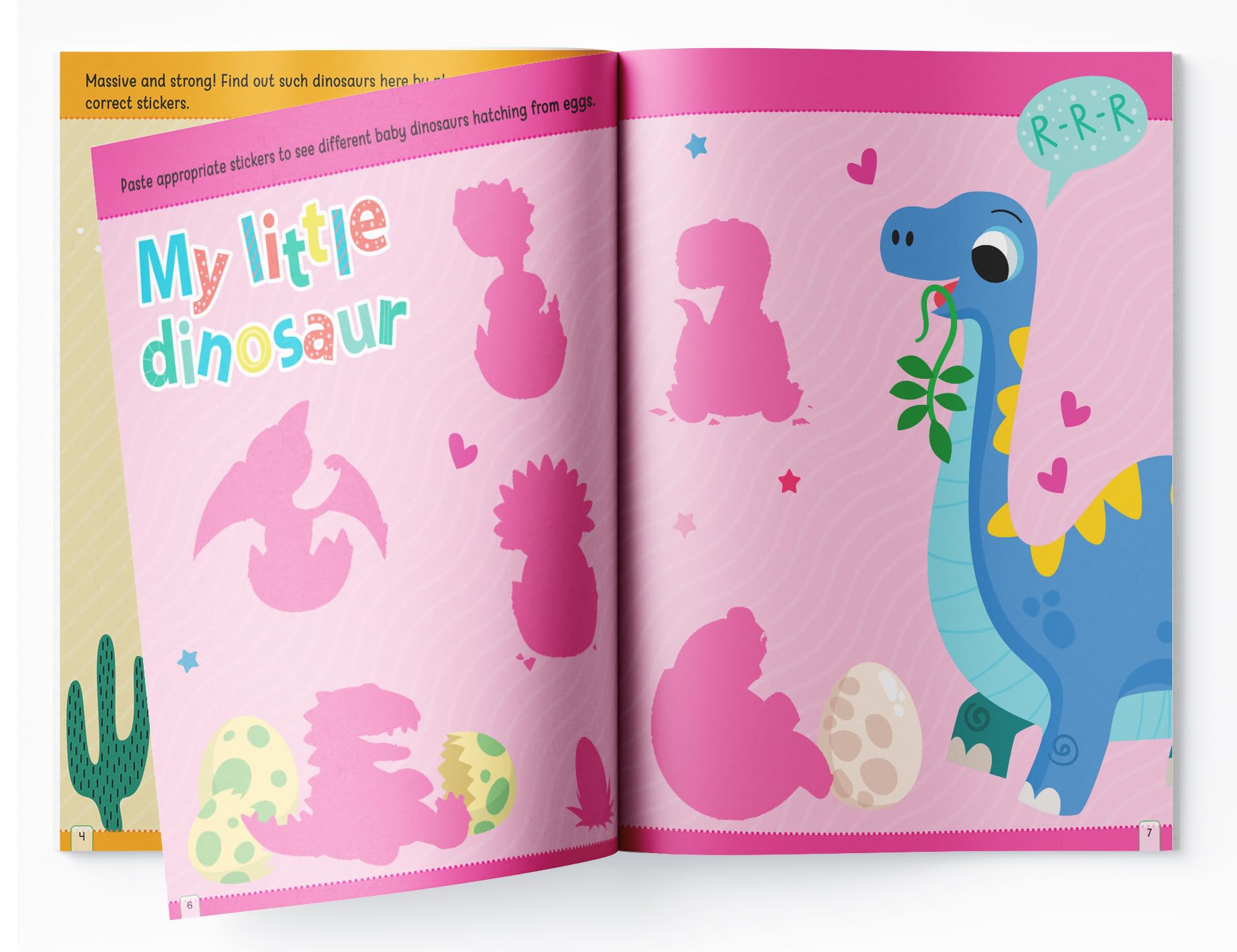 Dinosaur World Reusable Sticker Book For Children 3