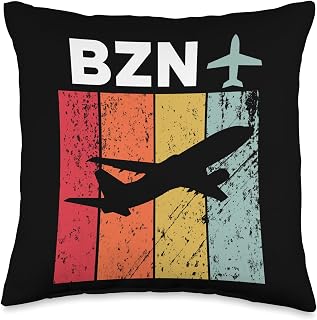 BZN Bozeman Airport Throw Pillow