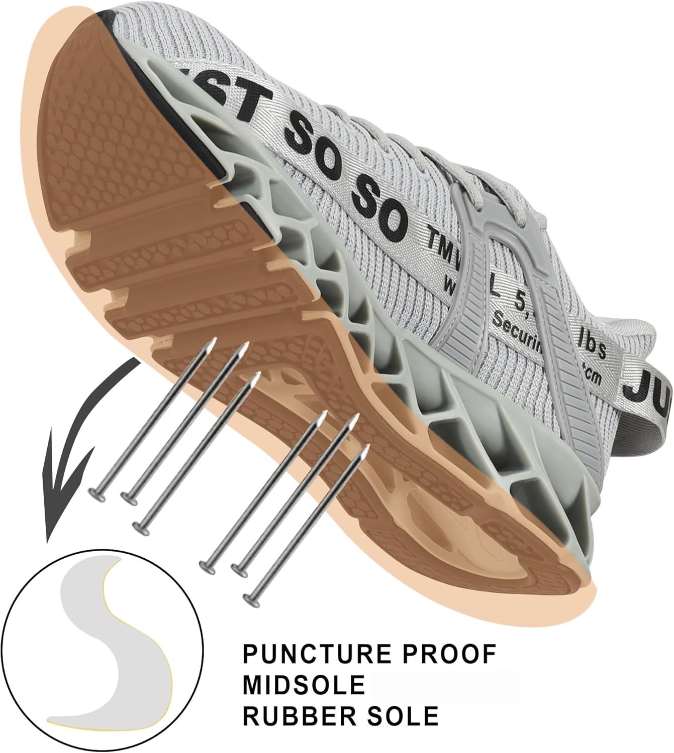 COKAFIL Steel Toe Shoes for Men Women Work Safety Sneakers Puncture Proof for Industry Construction Warehouse Utility - Image 4