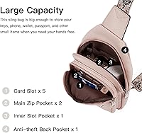 Vista 52 de Telena Bolso bandolera para mujer, bolso cruzado para mujer, cangurera de cuero vegano con correa ajustable