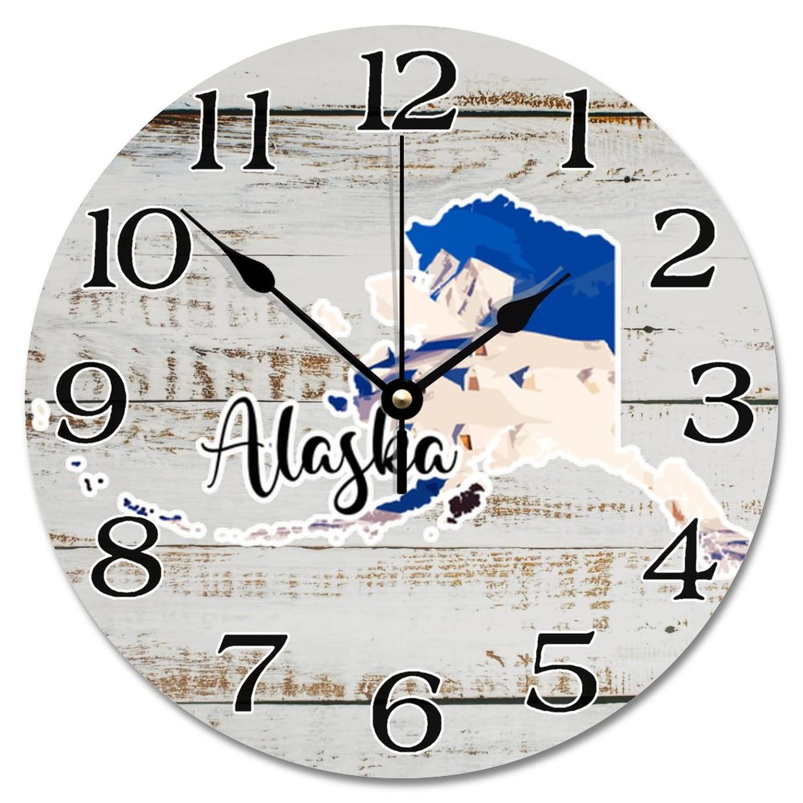 Horloge murale sans tic-tac Alaska silencieuse à piles pour bien dormir la nuit