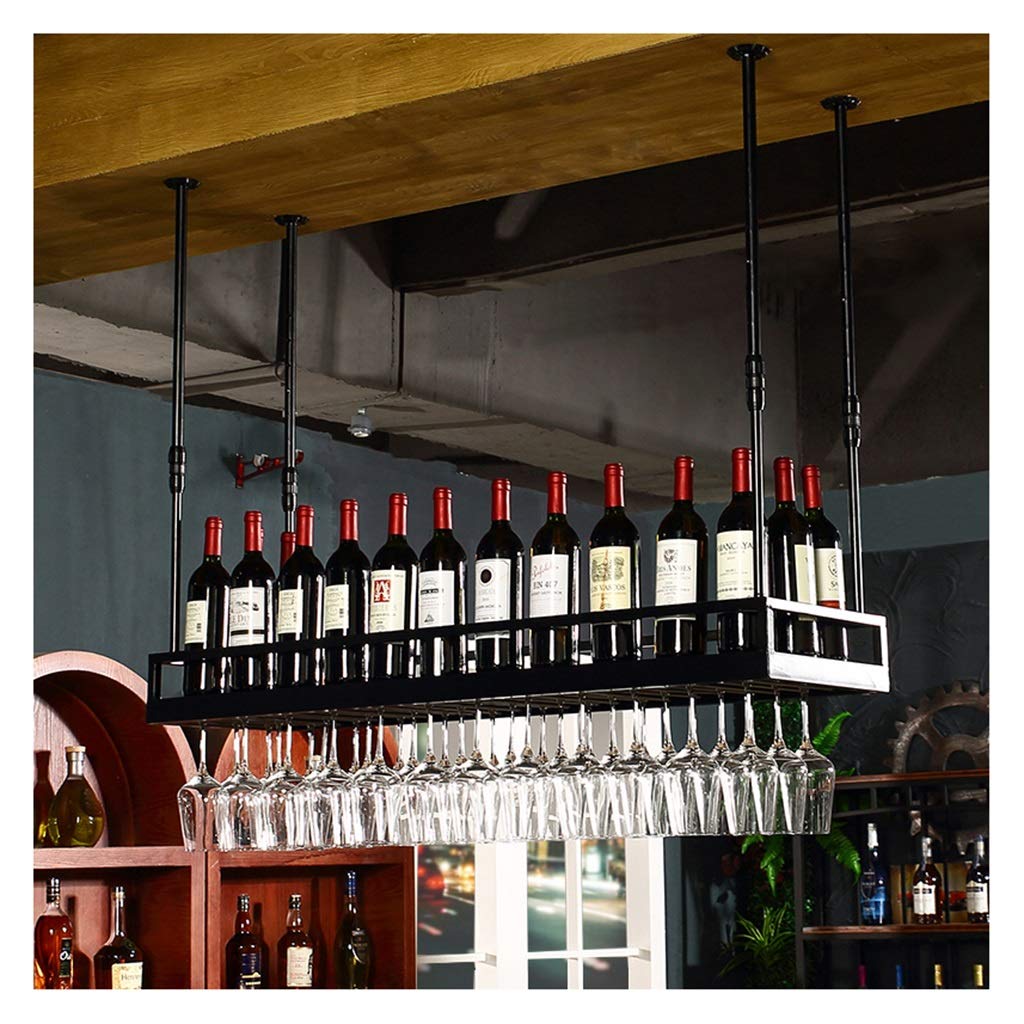 Porte-vin créatif noir 120cm pour libérer vos plans de travail