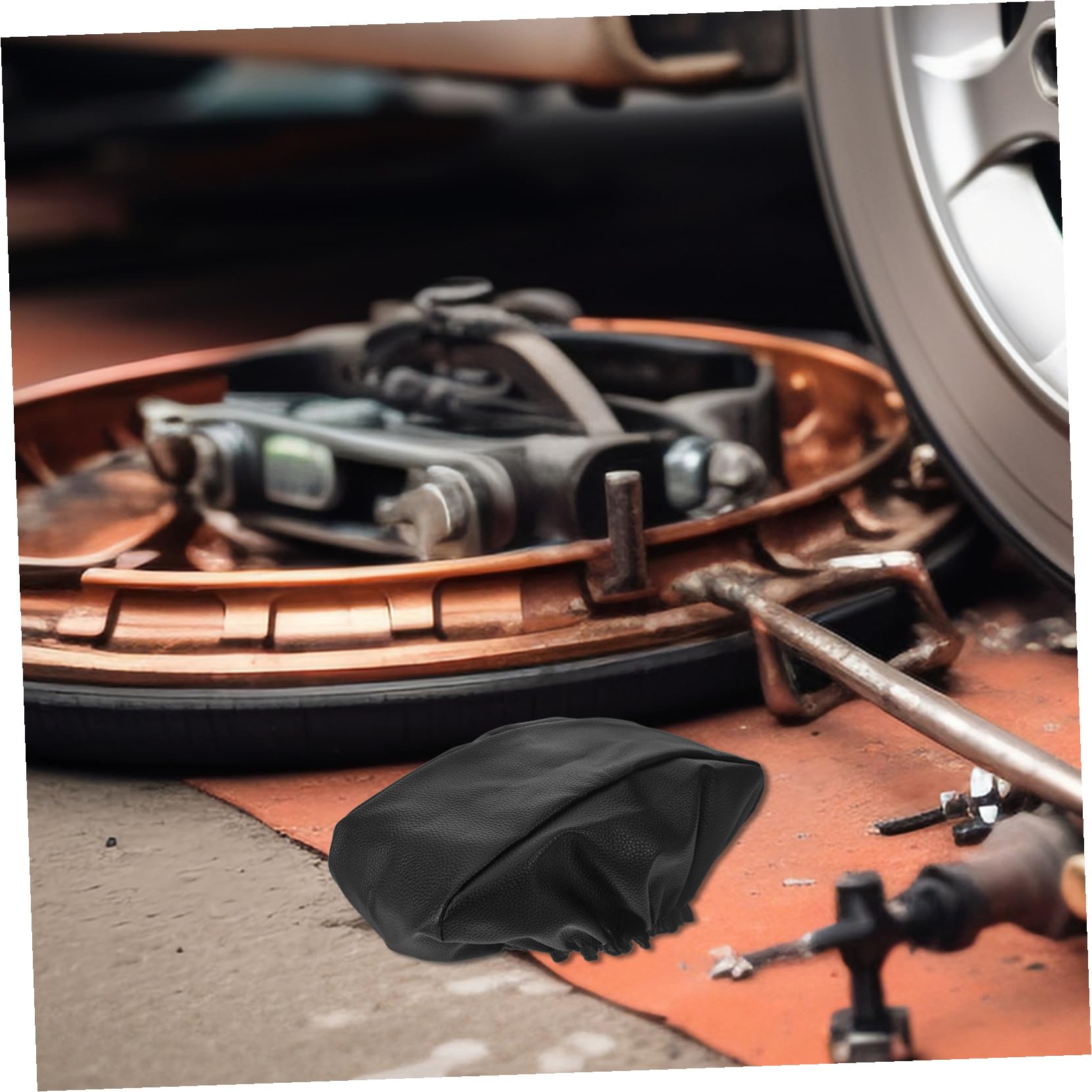 Gatuida Copertura per Verricello Elettrico in Pelle Sintetica e Poliestere Nero, Resistente, Facile da Installare, Protezione Solare per Veicoli Elettrici e Auto