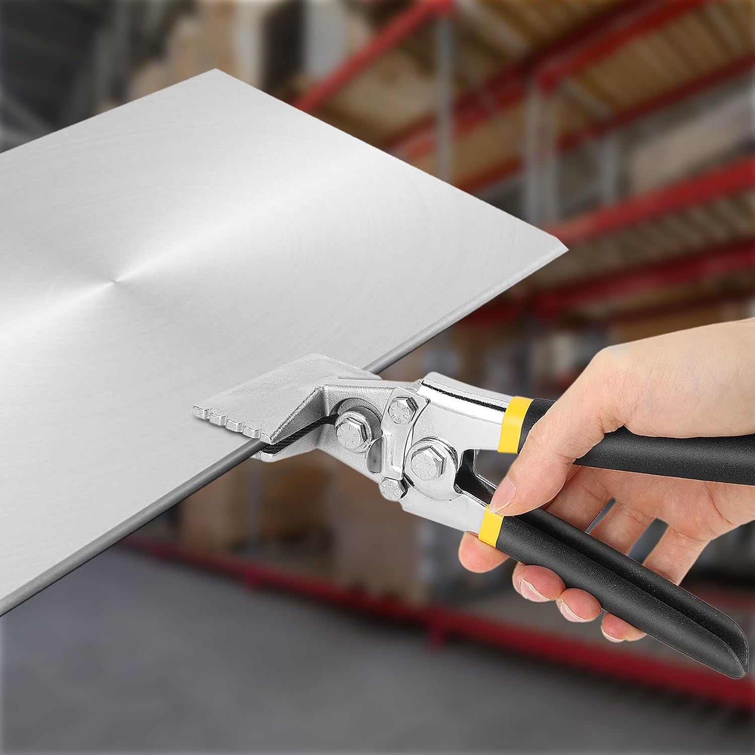 Hand Seamers Sheet Metal Tools,3 Inch Sheet Metal Bender Offset Handles Carbon Steel Straight Jaw Sheet Metal for Door, Bending, Seaming and Flattening Metal