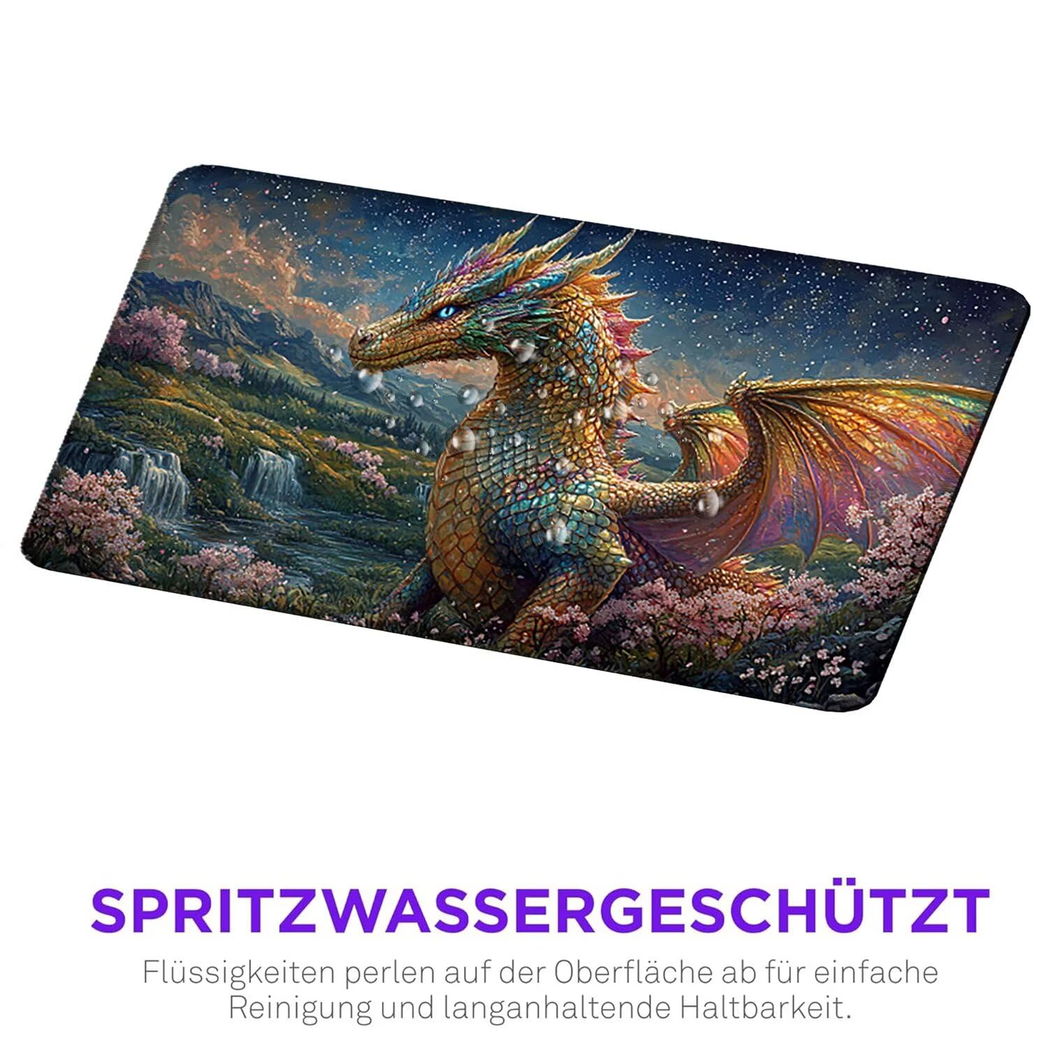 Podkładka pod mysz, podkładka pod mysz do gier ze zwierzętami smoki podkładka pod mysz 1200 x 600 mm duża podkładka pod mysz biurkowa biurko, odpowiednia do notebooków i komputerów stacjonarnych