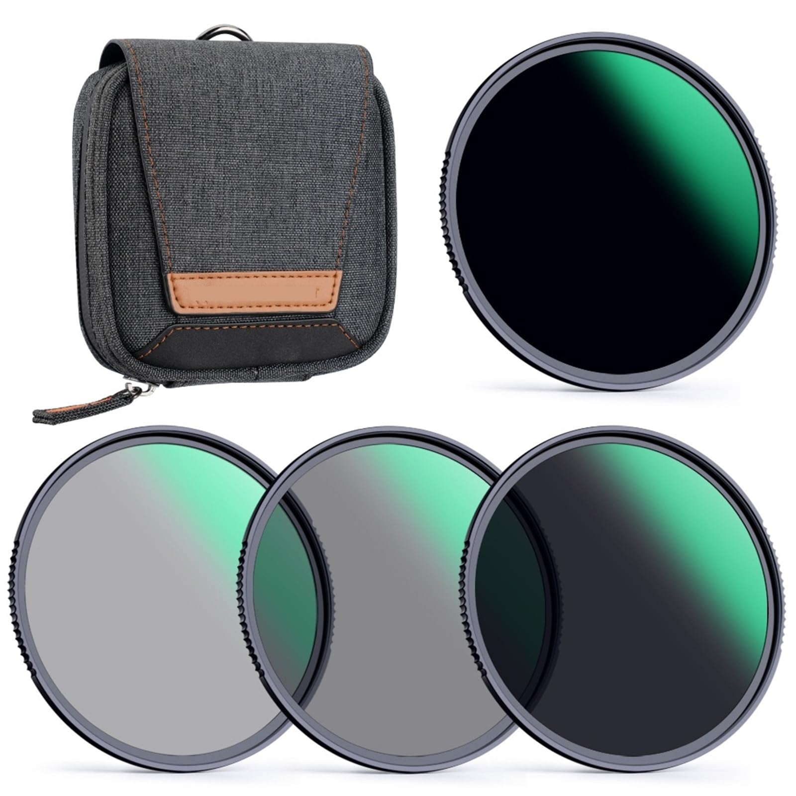 Compatible con Kit de filtros ND de 4 Piezas (ND4, ND8, ND64, ND1000) con Estuche for Objetivos de cámara de 49 mm, 52 mm, 55 mm, 58 mm, 62 mm, 67 mm, 72 mm, 77 mm y 82 mm.(52mm)