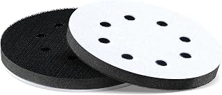 AegisTorq 궤도 샌더 폼 패드 2개, 12.7cm(5인치) 8홀 소프트 밀도 인터페이스 패드, 후크 앤 루프 소프트 스폰지 쿠션 버핑 패드, 궤도 샌더용 폼 샌딩 패드