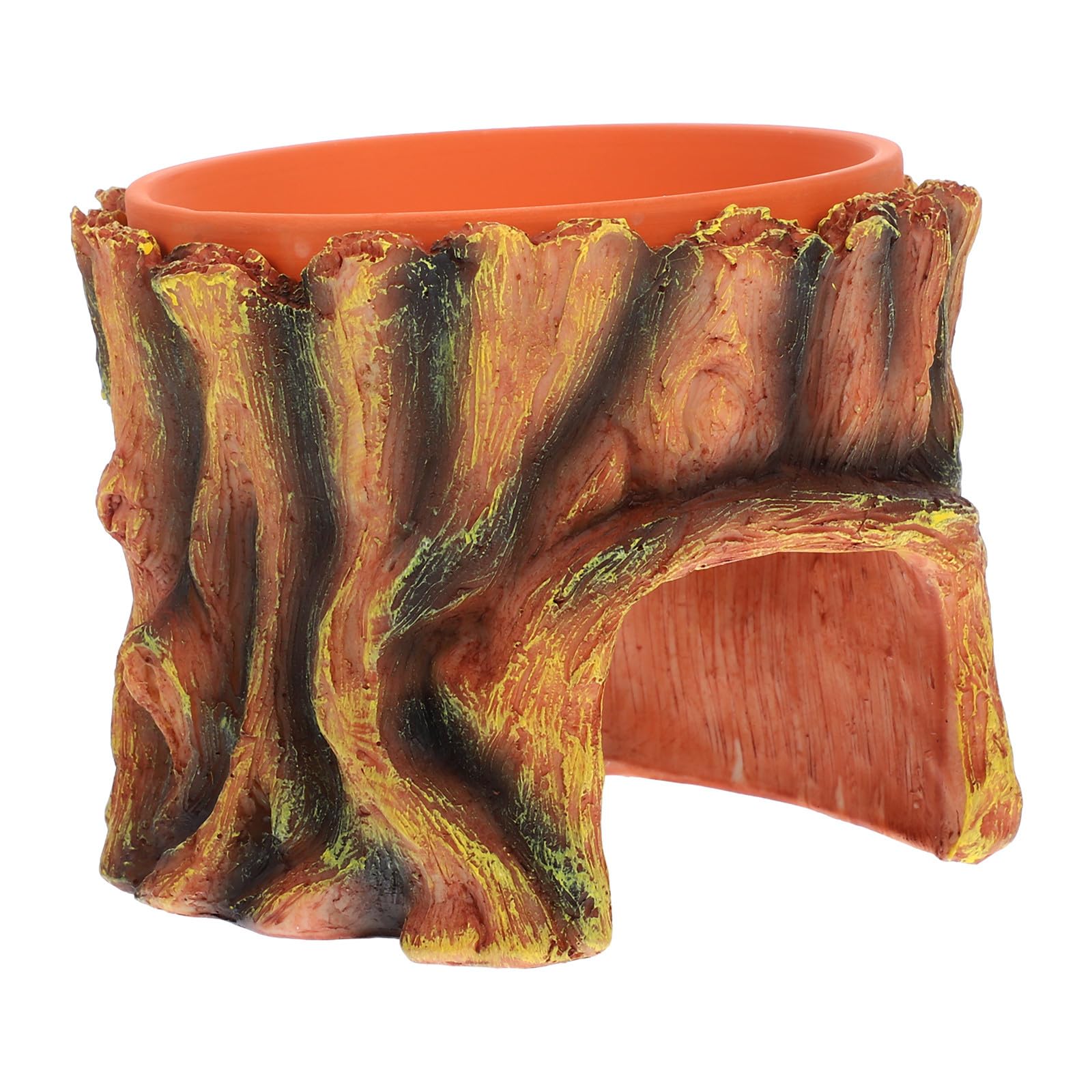 Homoyoyo Escondite para Reptiles de Resina Interior Espacioso, Cueva Natural para Geckos y Lagartos, Decoración para Terrarios y Jardín, Accesorio Refugio Seguro para Mascotas