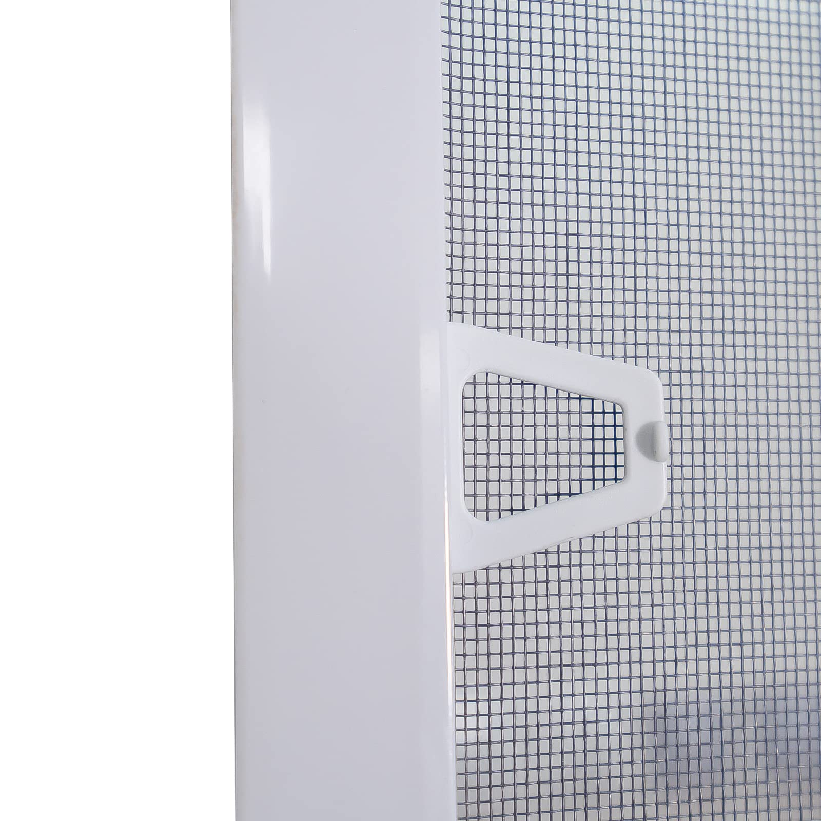 Grafner Fliegenschutzgitter für Fenster, mit Alurahmen, 110 x 130 cm, ohne Bohren oder Schrauben, individuell zuschneidbar, slim Fliegengitter Fliegenschutz Insektenschutz Moskitonetz Weiß
