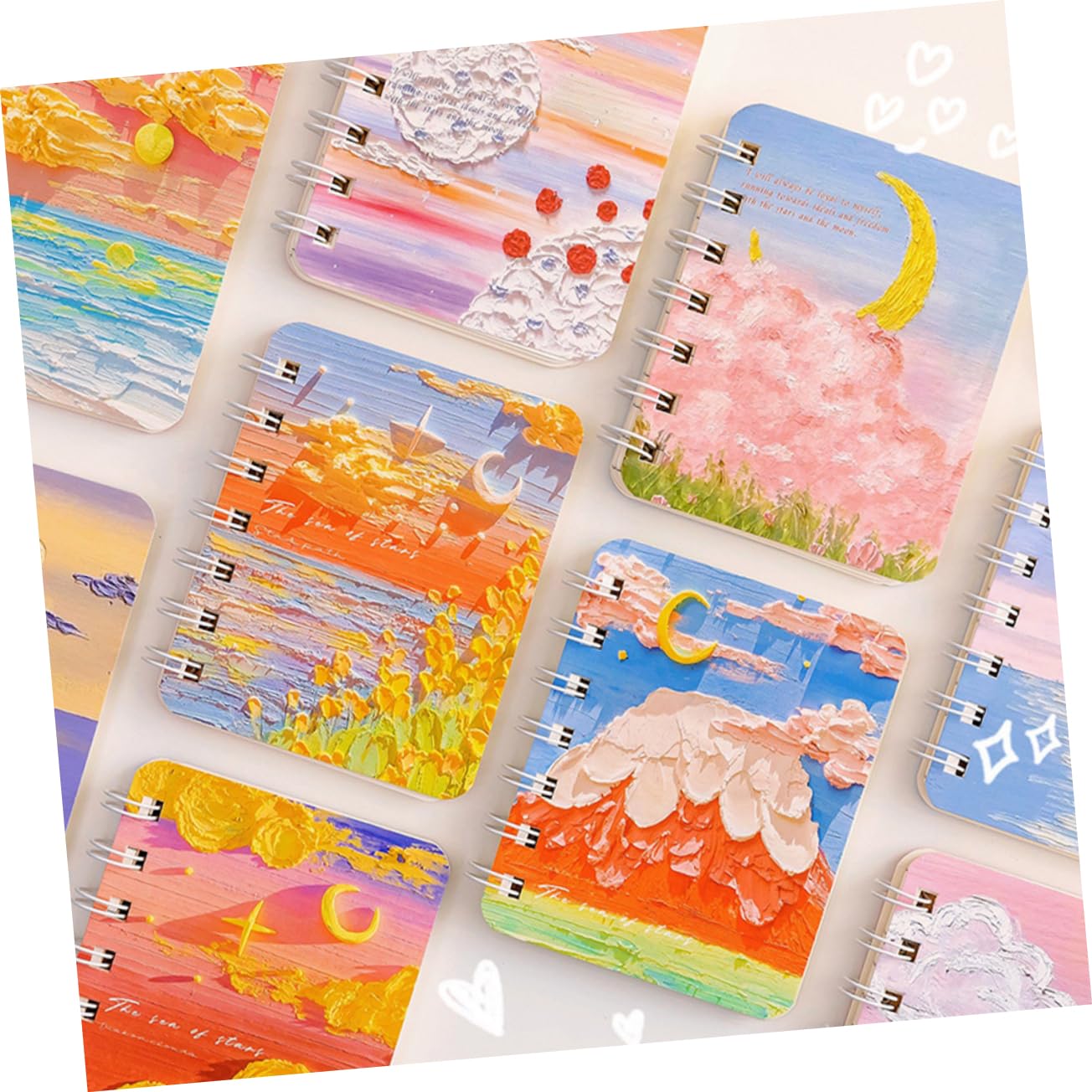 Housoutil 4 Pezzi Quaderni Spirale Colorati per Studenti e Teenager Taccuini per Pianificazione Casual Confezione