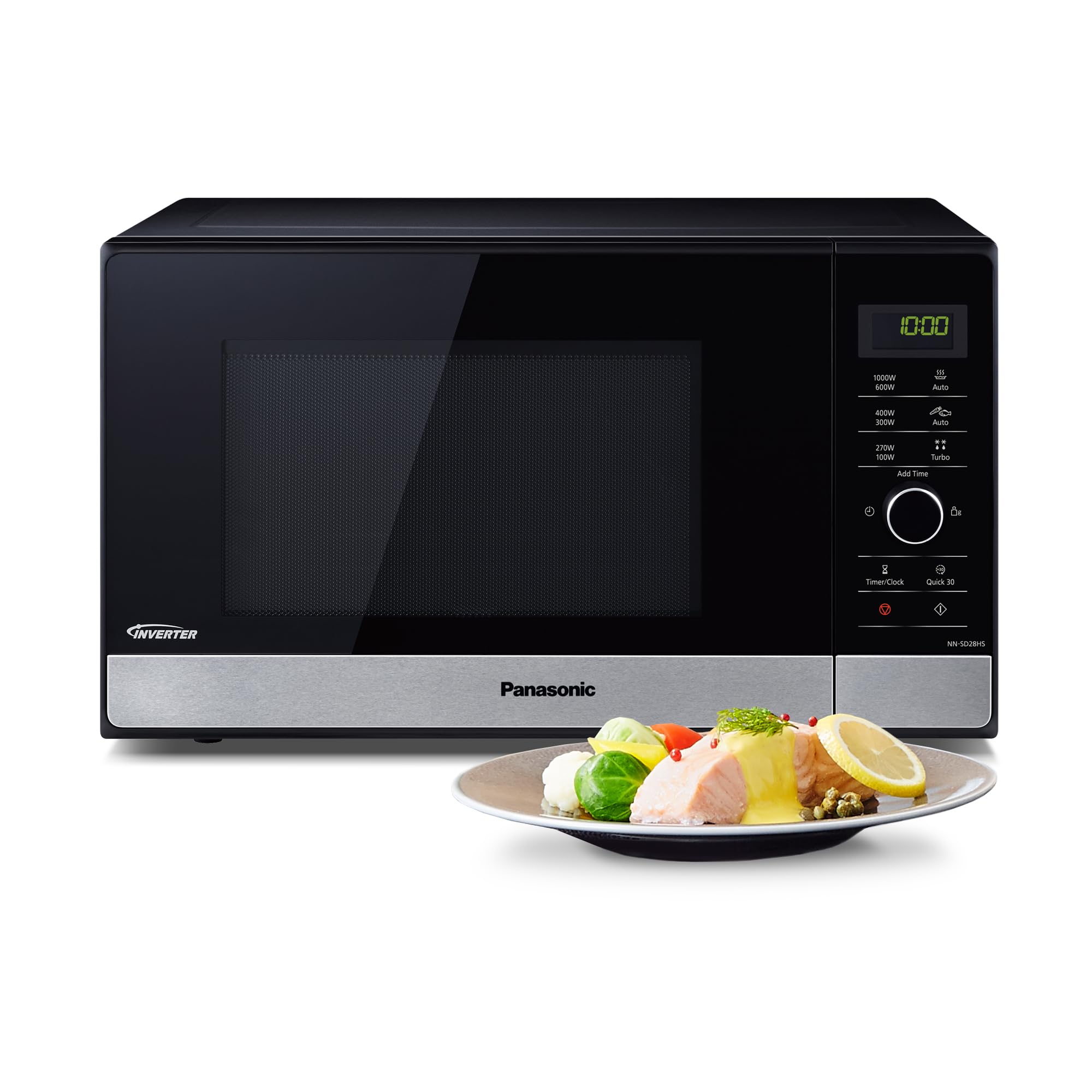 PanasonicNN-SD28HSGTG Inverter Microwave 1000 Watt Solo Microwave 23 Litres Stainless Steel Black, min 1 yr warranty