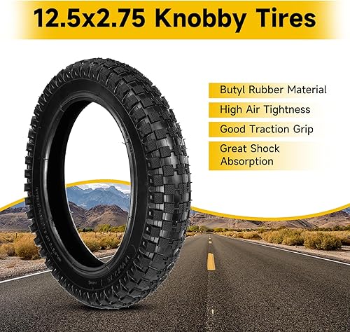 Miniatura 12 de HIAORS 12.5x2.75 (12-1/2x2.75) Juego de neumáticos y tubos interiores para Razor MX350 MX400 Dirt Rocket, X-Treme X-560 EZIP 750 500 Mini Pocket