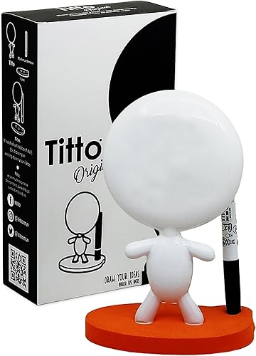 Miniatura 10 de Pizarra de borrado en seco  4 de julio House Deco  Regalos escolares  Muñeca de pizarra blanca de cerámica  TITTO Original, dibuja tus ideas  para