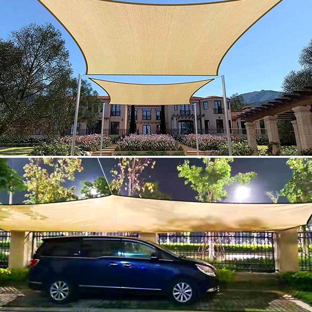 Filet D'ombrage pour Pergola 90% Anti-UV Voile D'ombrage 2x4.0m 3x8.0m 5x7.0m 8x10.0m 12x12.0m Filets De Protection Solaire pour pour Jardin Toit Filet Anti Chaleur(4x7.0m)