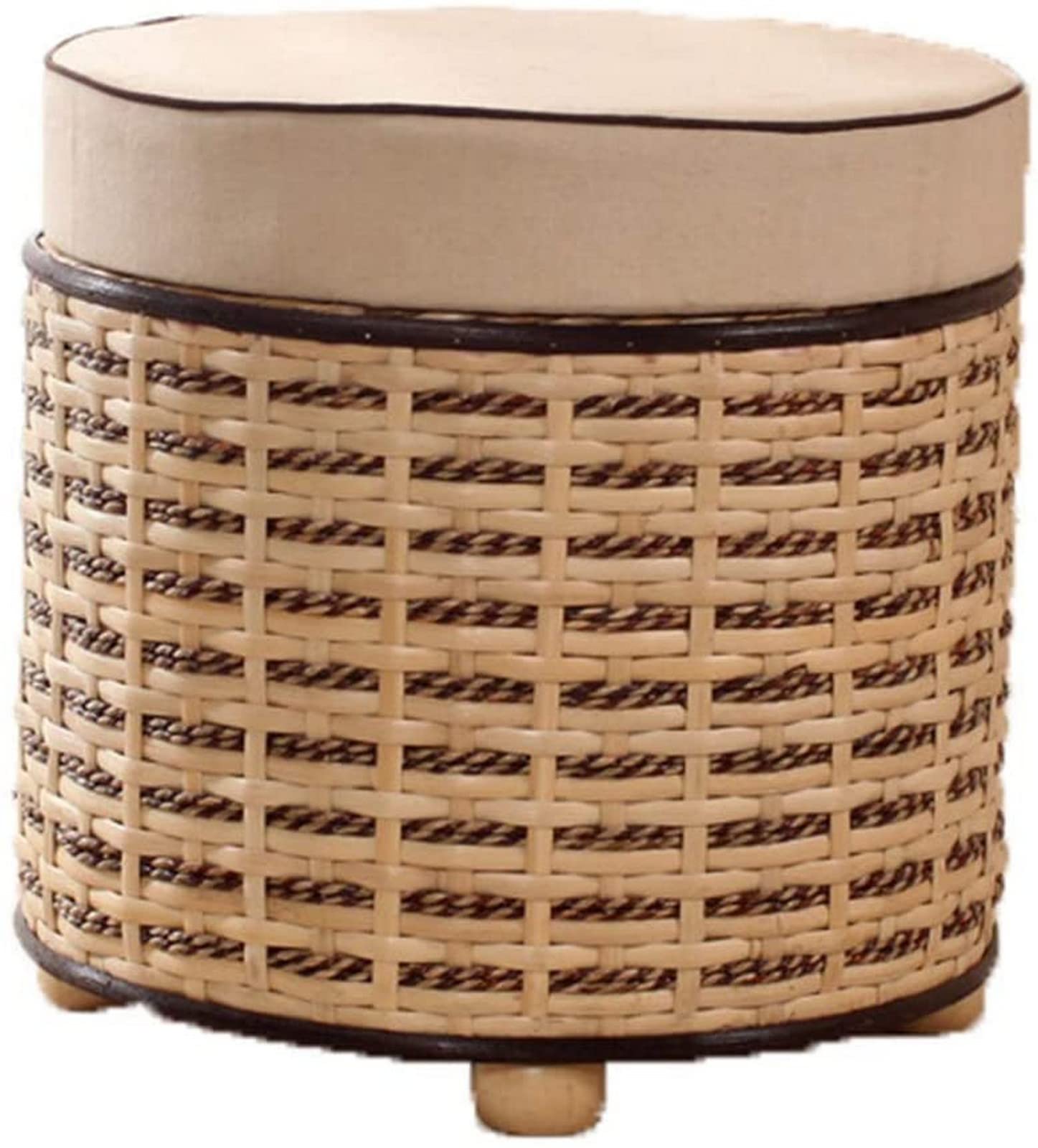 Chaise pour salon en tissage artisanal et pouf ottoman haut de gamme