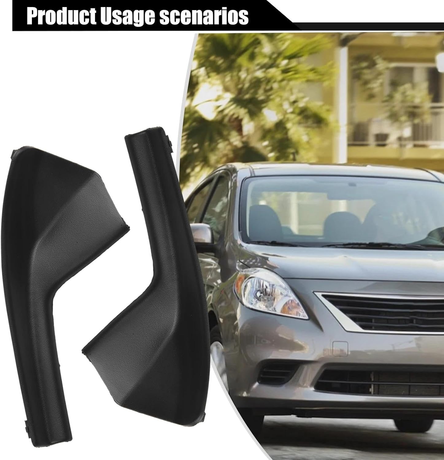 66895-ED50A for N&issan for Tiida 2005-2010 Car Water Deflector Cowl Plate Front Windshield Wiper Side Trim Cover 66894-ED500 Windshield Wrap Corner Trim