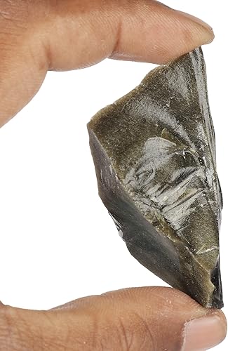 Miniatura 2 de GEMHUB Natural Rock - Obsidiana negra áspera de 256.50 CT, piedra preciosa natural de obsidiana negra suelta para joyería, Gema, Obsidiana