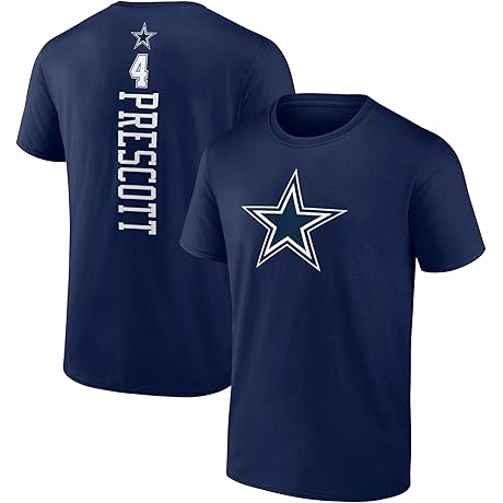Fanatics Men's Dak Prescott Navy Dallas Cowboys Playmaker T-Shirt