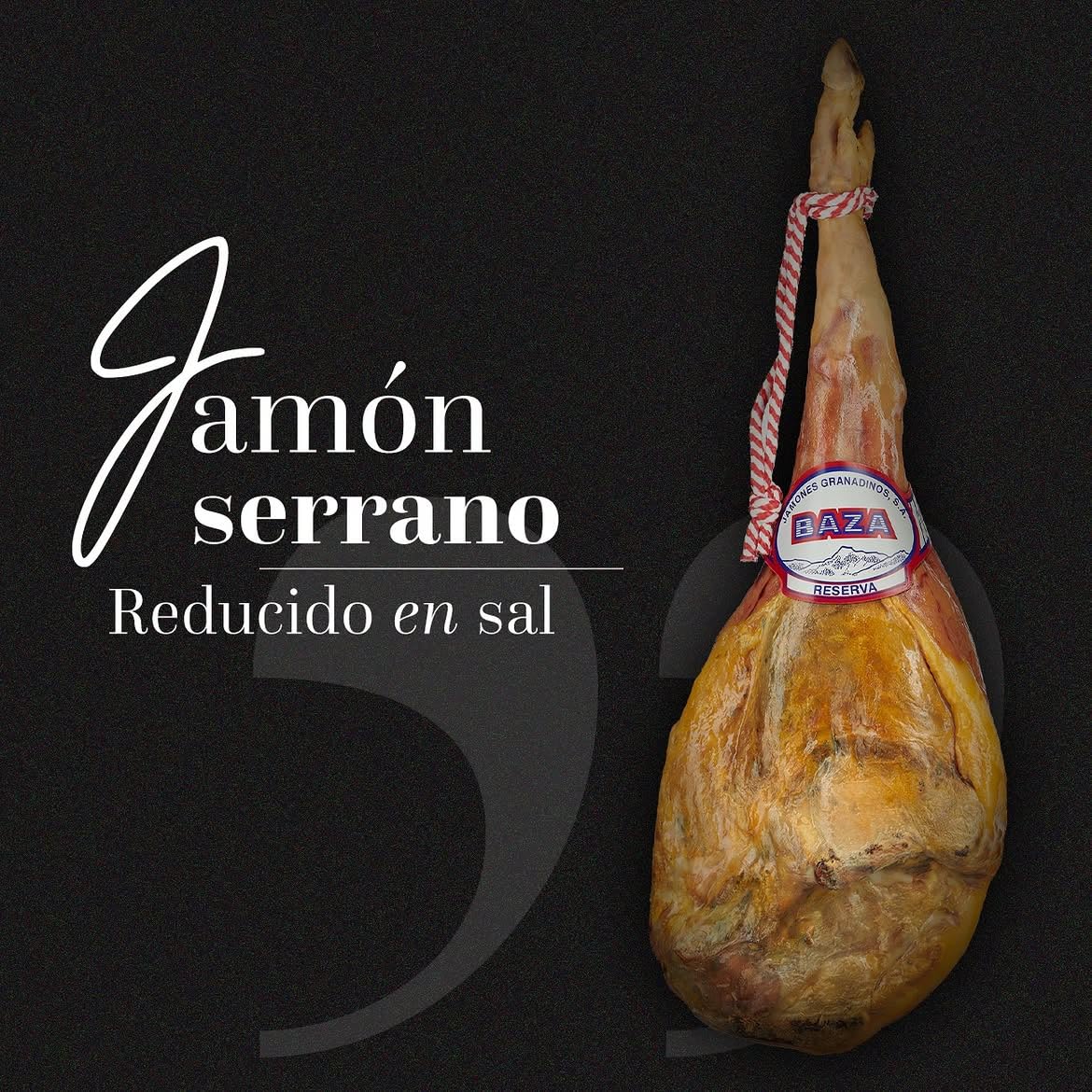 Jamón Serrano Reserva 7 Kg + de 14 Meses de Curación Natural y Sabor Suave