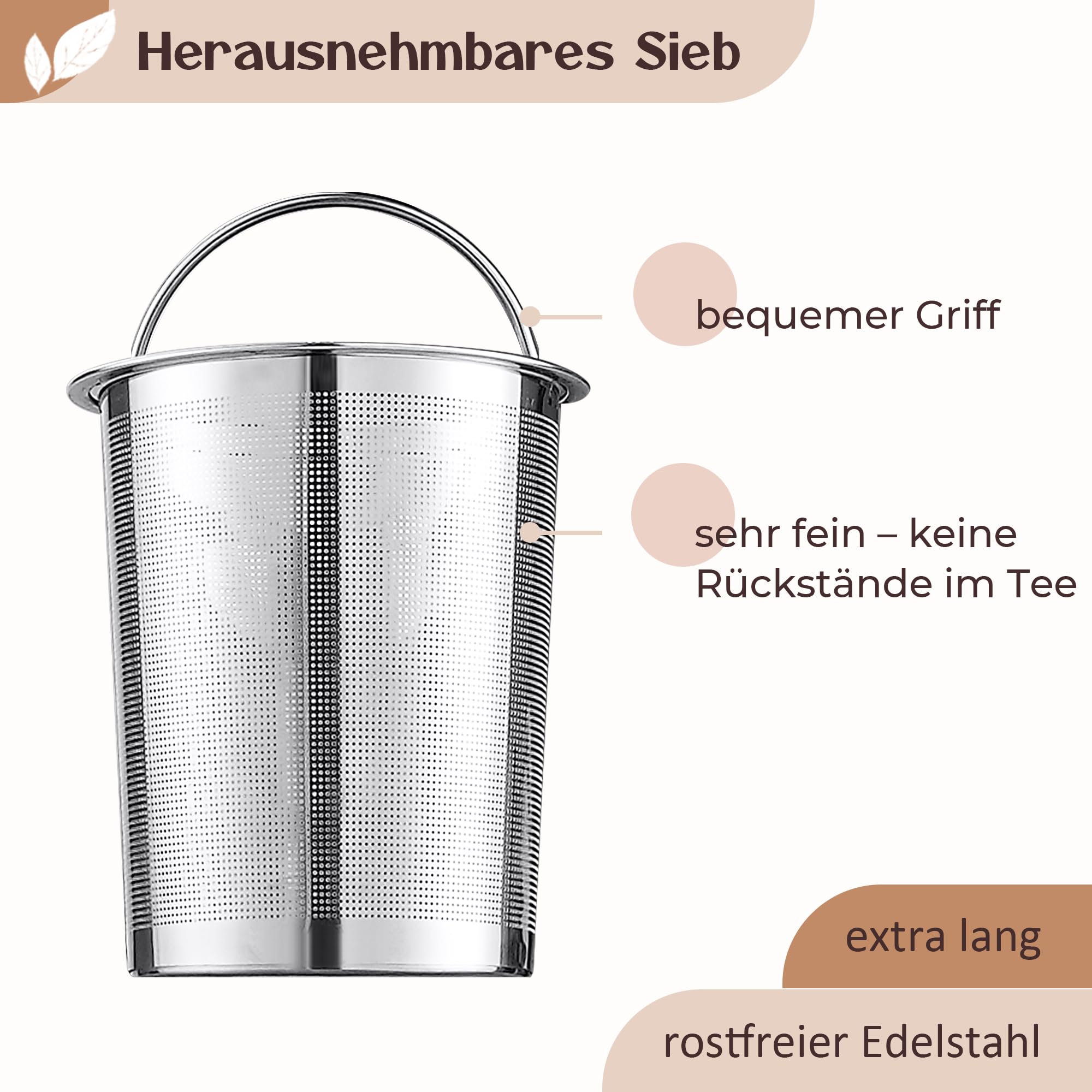 Teekanne mit Stövchen Set - 1,2 l - Teekanne mit Siebeinsatz und Stövchen - Keramik - Schwarz - Tee Zubehör - mit Kerzenwärmer