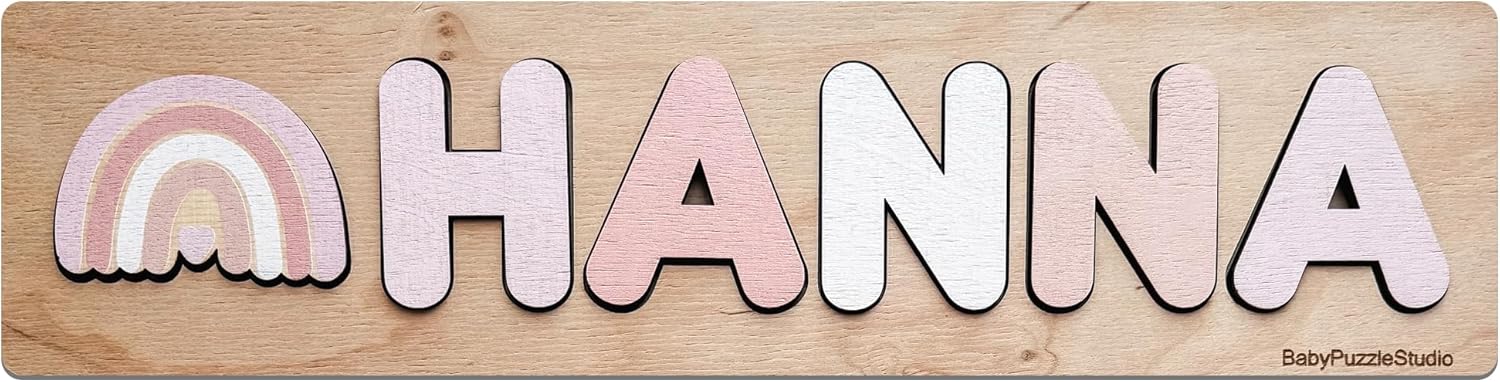 Baby Name Puzzle With Pegs Personalized...