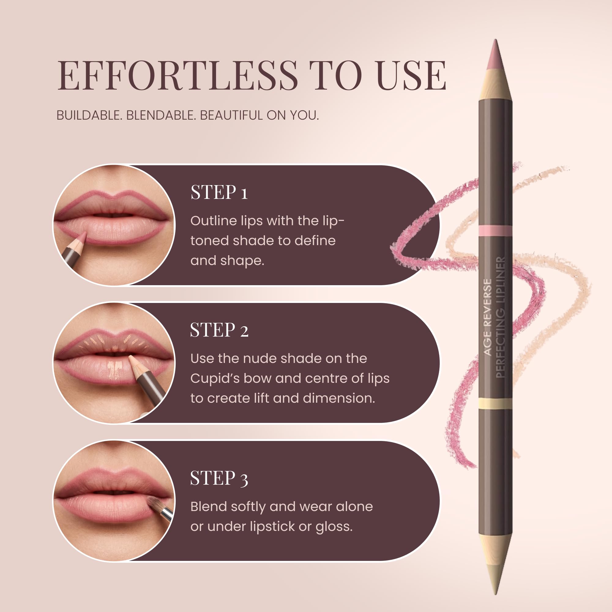 Studio 10 | Perfecting Lipliner - Linea, Definisci e forma dolcemente Lip Liner per labbra dall'aspetto più pieno