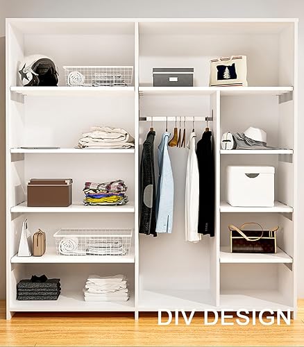 Miniatura 8 de Estantes de armario expandibles, organizadores de armario ajustables de metal y estantes de almacenamiento para armario, fregadero de cocina,