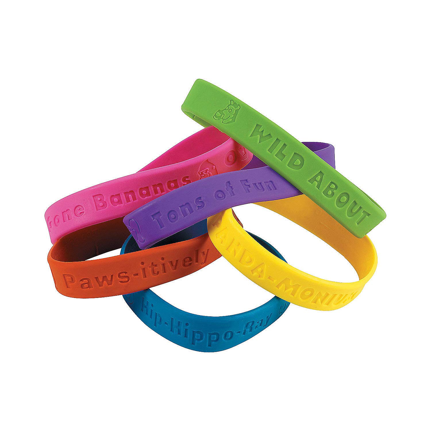 Fun Express 100Th Day Rubber Bracelets - 24 Pieces - Educational and Learning Activities for Kids