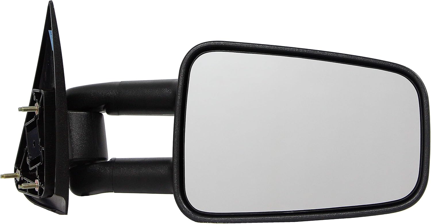 Dorman 955-075 Passenger Side Manual Door Mirror - Folding Compatible with Select Cadillac / Chevrolet / GMC Models, Black