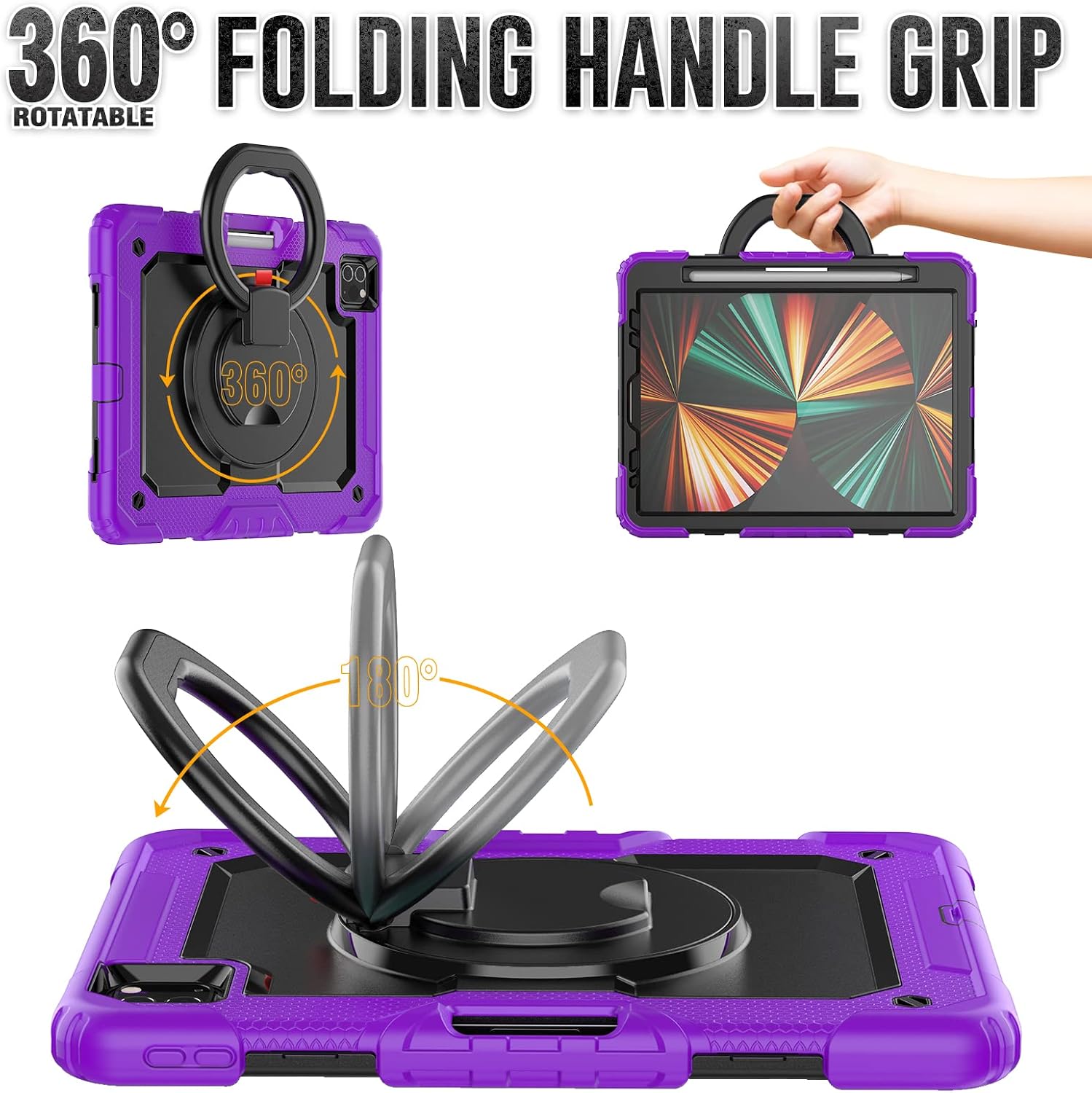HUEZOE Case Compatible with iPad Pro 11 Inch, Model 2021/2020/2018 - Image 4