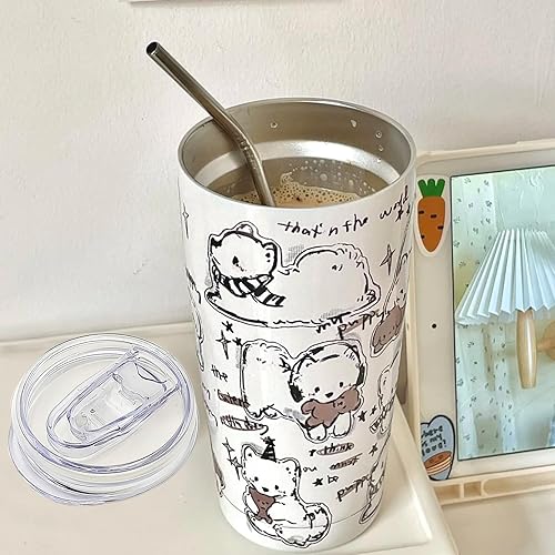 Miniatura 13 de Paquete de 5 tapas de repuesto delgadas de 20 onzas, de plástico, a prueba de salpicaduras, a prueba de derrames, para vaso, enfriador de café 5