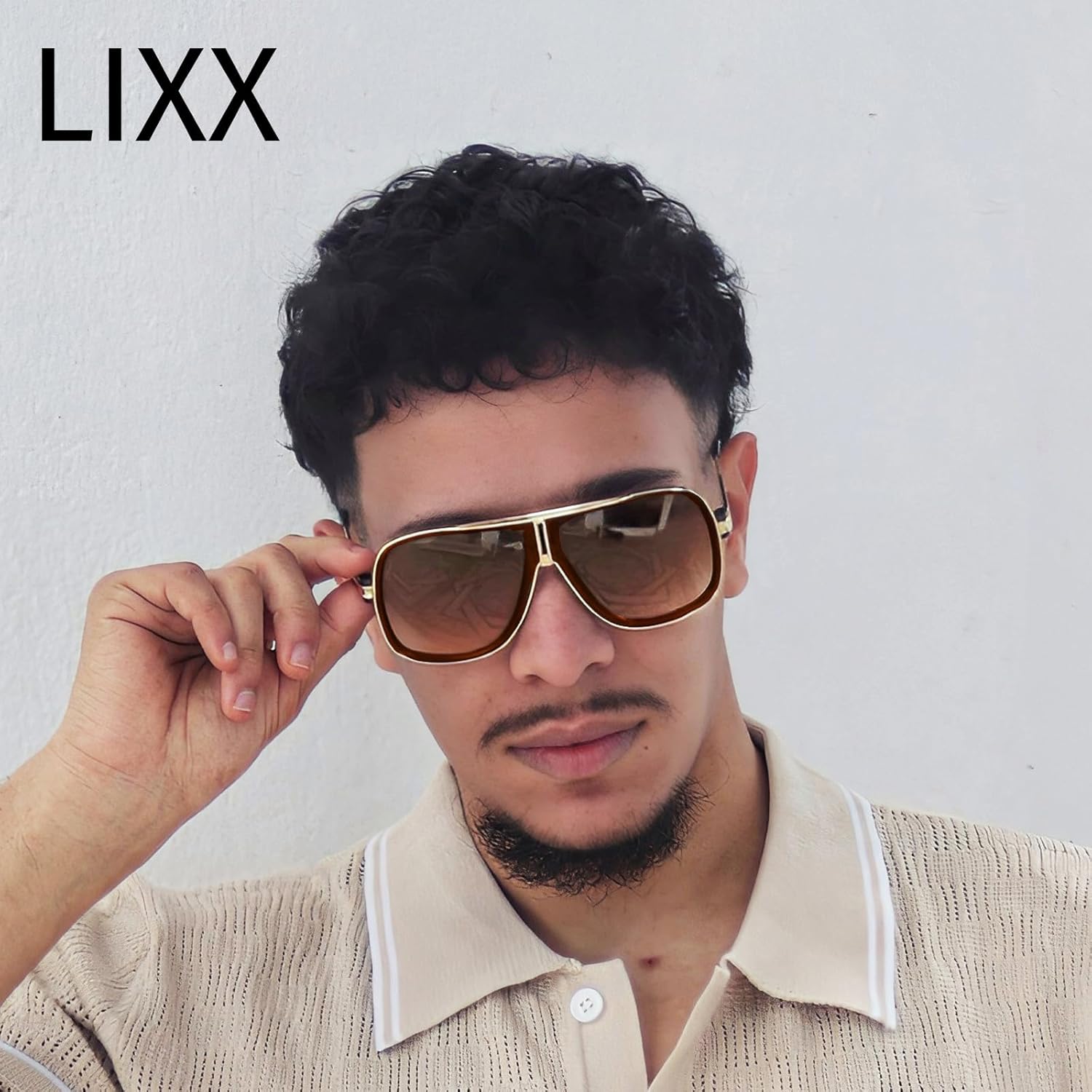 LIXX Retro '80s-Style Pilot Sunglasses with Luxe Gold Accents, UV400 Protection, Metal Frame, and Cowboy Chic - Image 2