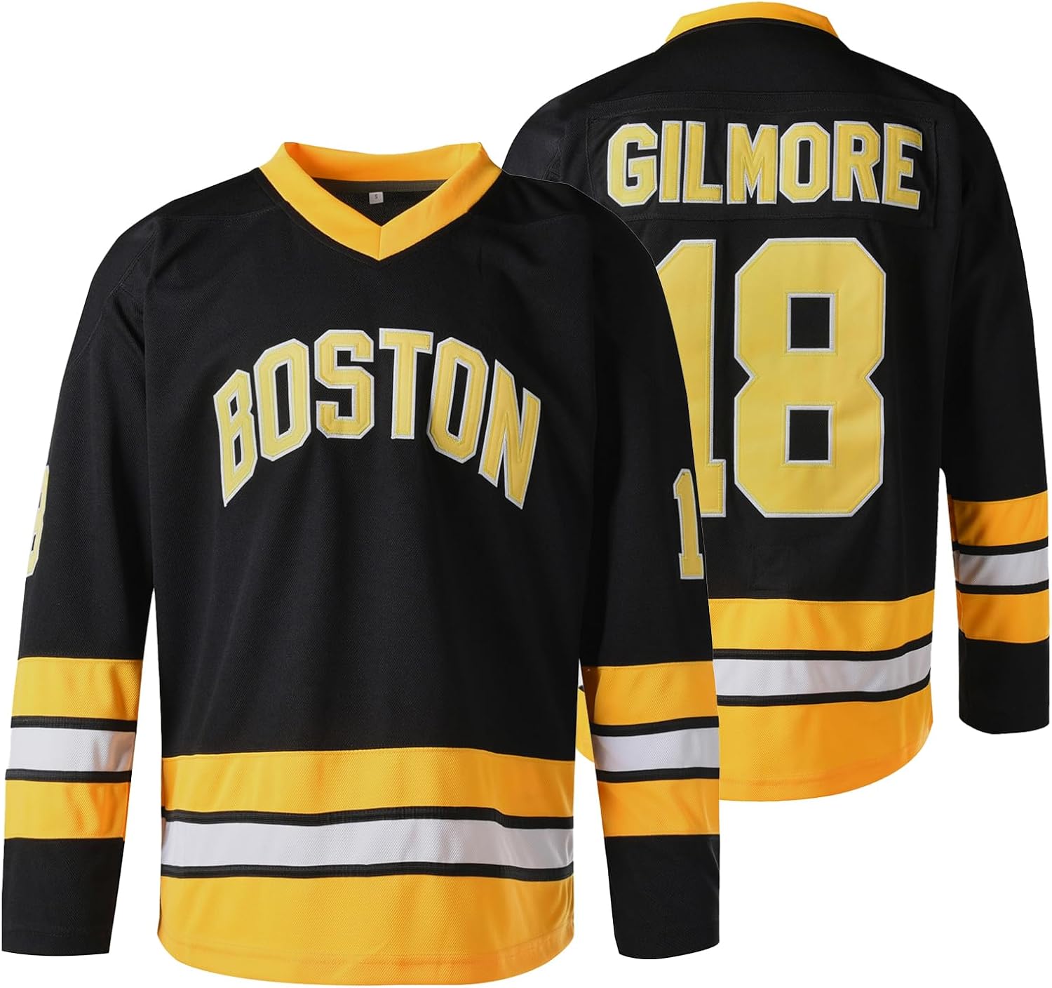 Happy Gilmore #18 ICE Hockey Jersey,Boston Adam Sandler 1996 Movie Stitched Jersey for Men S-XXXL