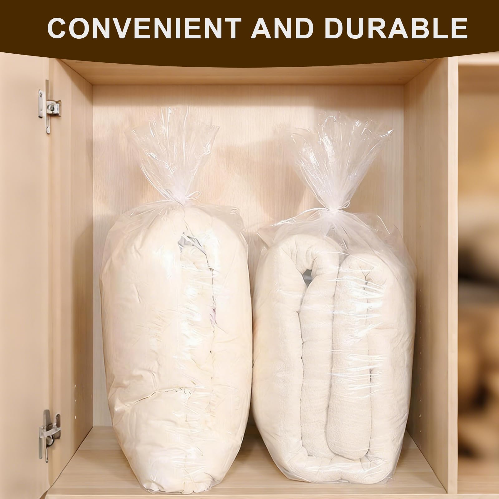 QISF 5 Pack Clear Giant Storage Bags - 40x60 Inches Extra Large Plastic 3 thumbnail image