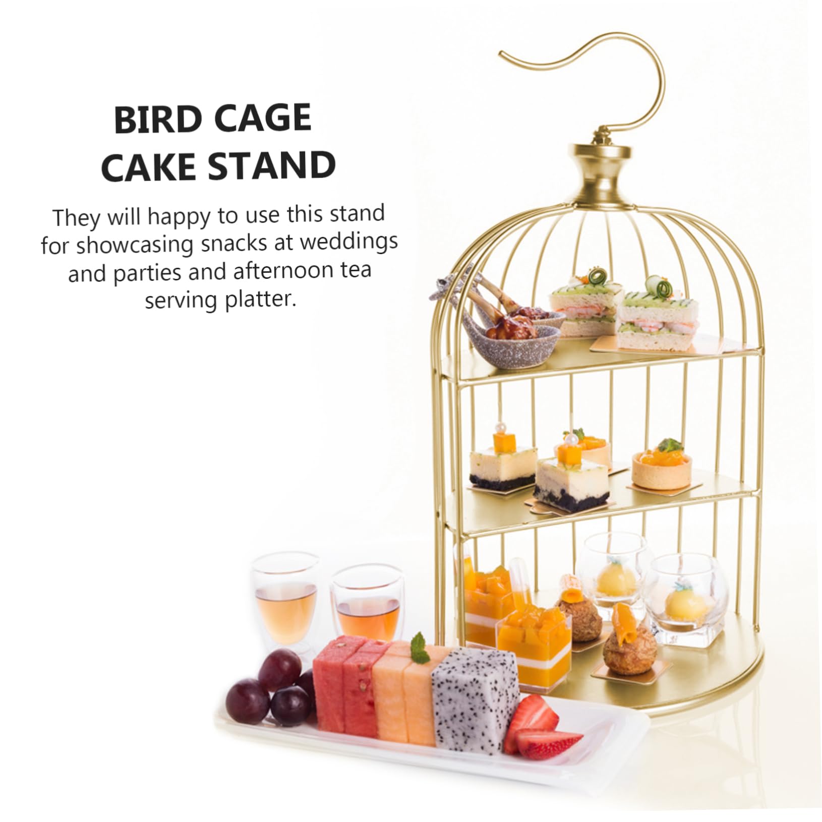 STOBAZA Support De Maquillage Forme De Cage à Oiseaux Étagère