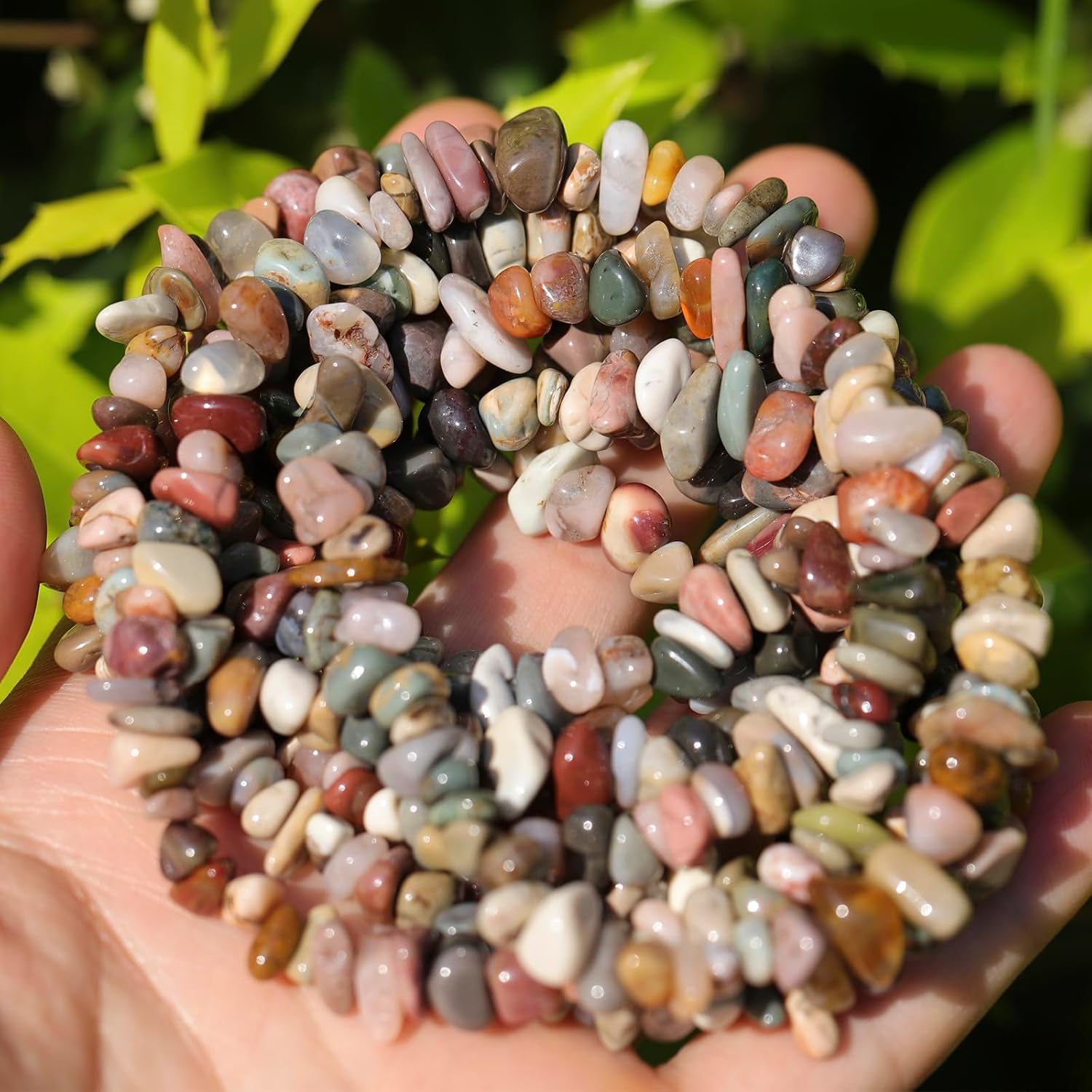 400Pcs 5-8mm Natural Alashan Agate Chip Stone Beads image 2