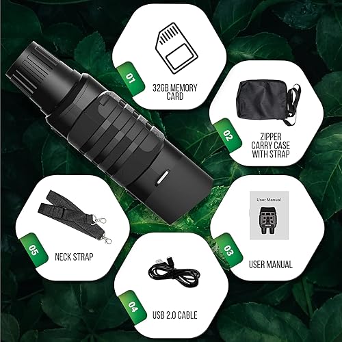 Miniatura 4 de Bush Tech Prismáticos de visión nocturna prismáticos infrarrojos de grado militar con cámara para caza y vigilancia prismáticos de alta potencia