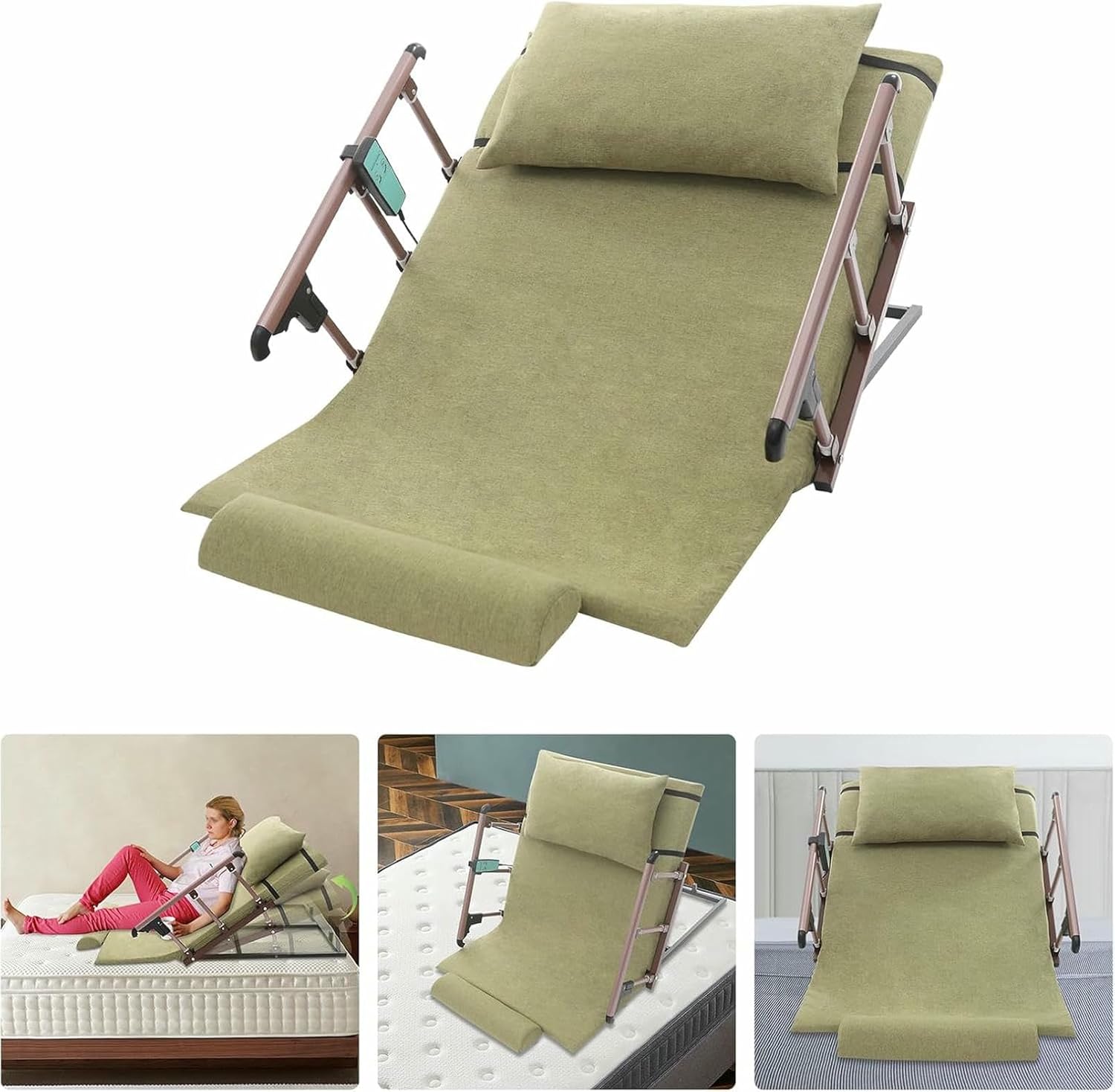 Electric Lift Backrest Bed, Support 660lbs Pregnant Woman Assisted Wake-up Device, Auxiliary Backrest for Elderly Lumbar Back