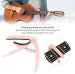 Capo pour guitare, capo en métal pour guitares acoustiques et électriques, ressort universel à 6 cordes pour ukulélé, mandoline, banjo, accessoires de réglage électrique (rose)