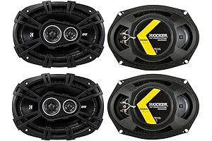 KICKER DC Series 6x9 4-Inch 2-Way Coaxial Car Speakers,4-Ohm