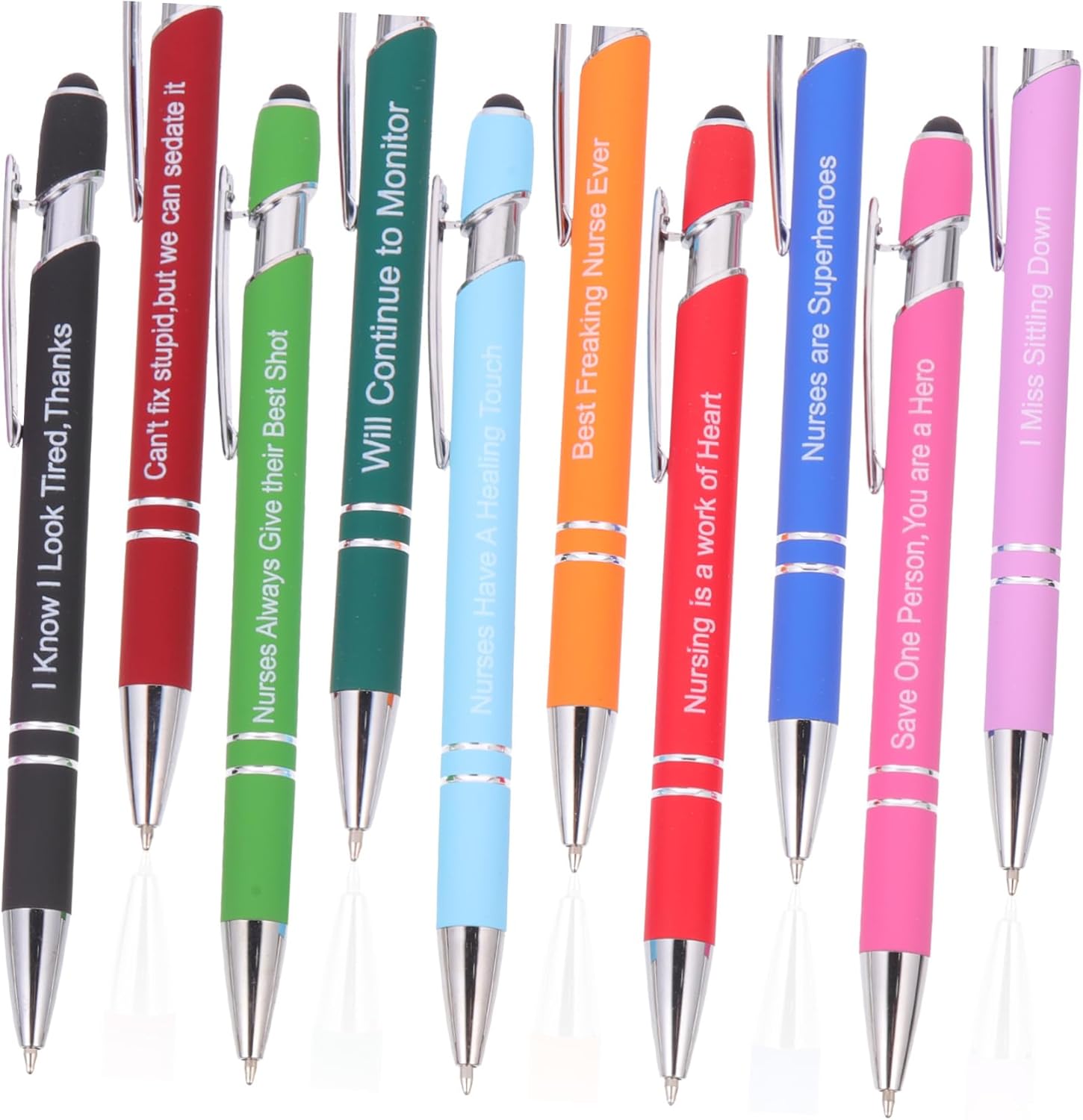 DOITOOL 10Pcs Fun Ballpoint Pen Ergonomic Writing Pens with Creative Designs for Home Office Accessories for Journaling Crafting and Unique
