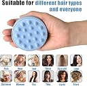 SILENCIO Hair Scalp Massager Shampoo Brush with Soft Silicone Bristles for Hair Care, Head Relaxation, Anti Dandruff, Exfoliating and Hair Growth with Scalp Care Manual Head Massager (Blue) gallery image