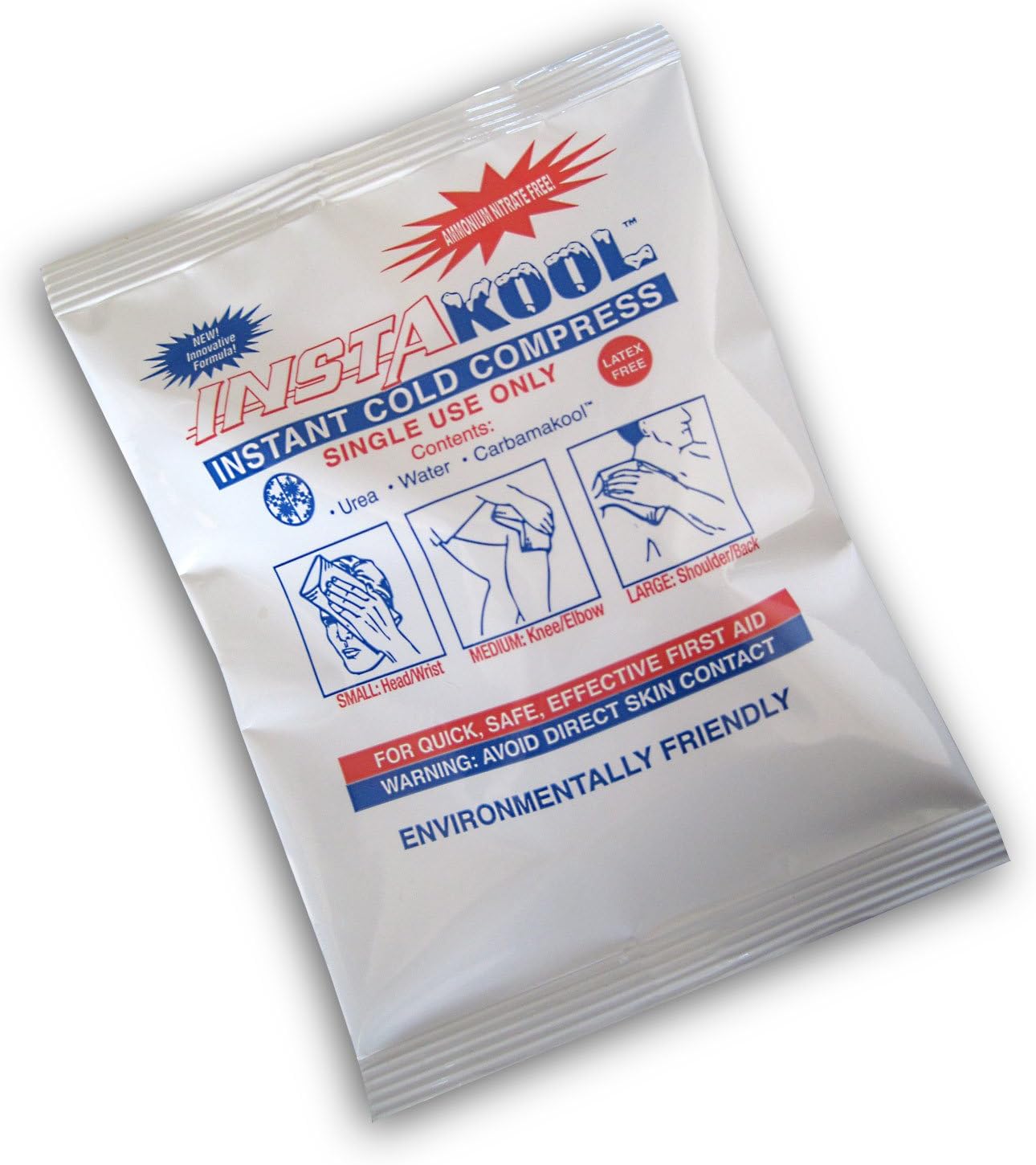 InstaKool Instant Cold Pack, Medium: 5" x 7" - 16/Case