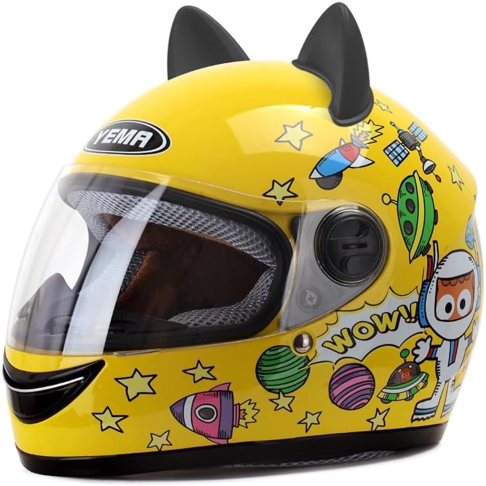 Amazon | 子供用フルフェイスオートバイヘルメット、DOT/ECE承認済みの