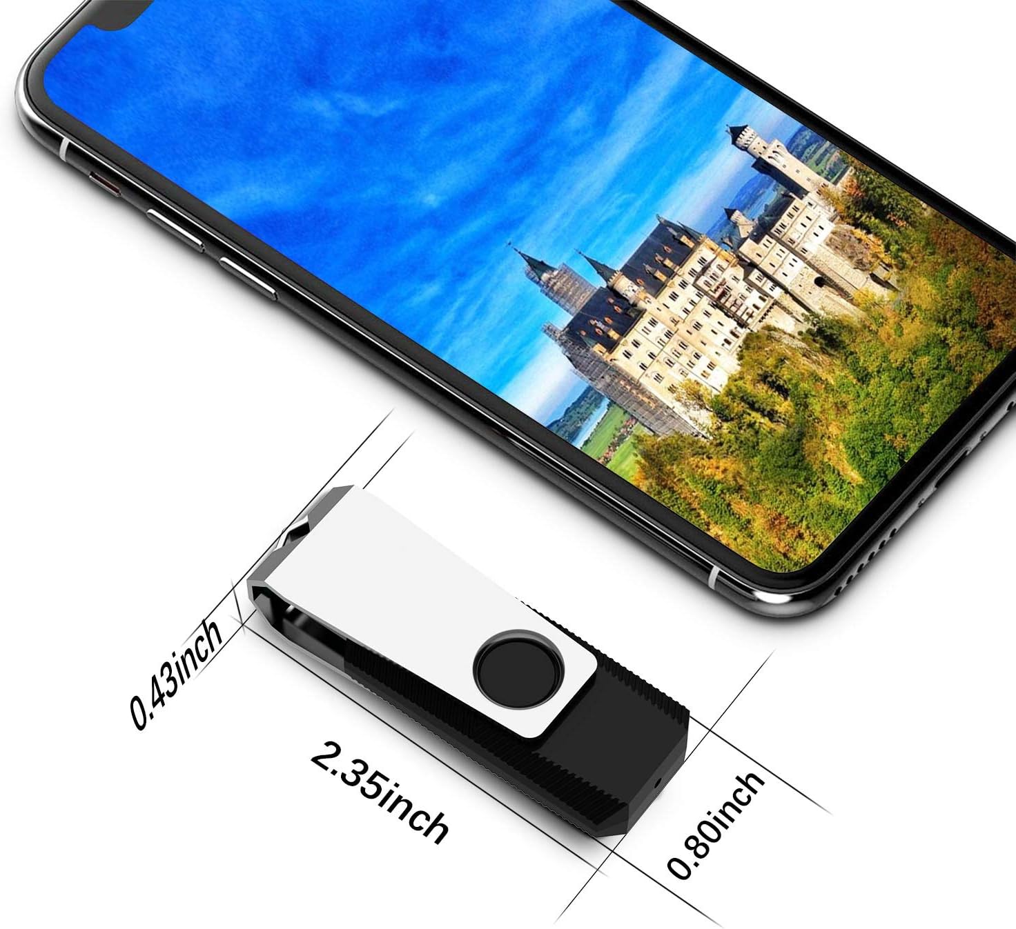 TOPESEL SuperSpeed 2 Pack 64GB USB 3.0 Flash Drives, Read Speed up to 90MB/s Memory Stick Thumb Drive Data Storage Jump Drive - Black, Blue, 64 GB