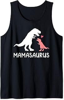 Mamasaurus mamá y bebé dinosaurio Camiseta sin Mangas