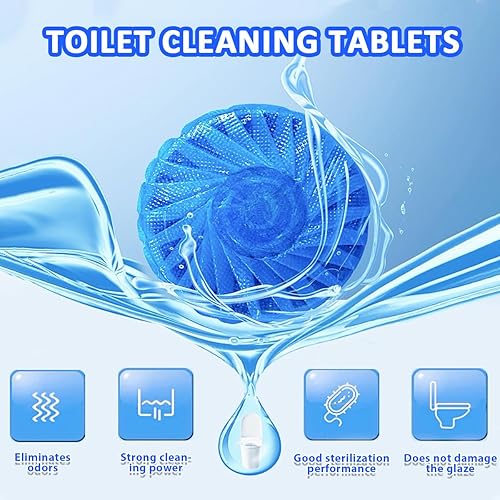 Miniatura 7 de Tabletas de limpieza de inodoros, pastillas limpiadoras de inodoros  Limpiador automático de tanque seguro para sépticos de rápida disolución,