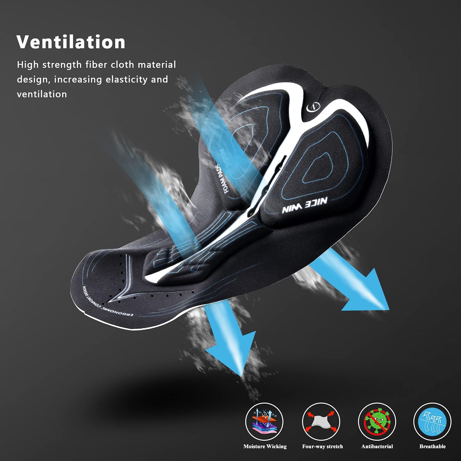 Men's Cycling Shorts Anti-Slip Leg 4D Padded Bike Shorts with 3-Pockets Breathable Biking Bicycle Motorcycle Half-Pants - Image 4